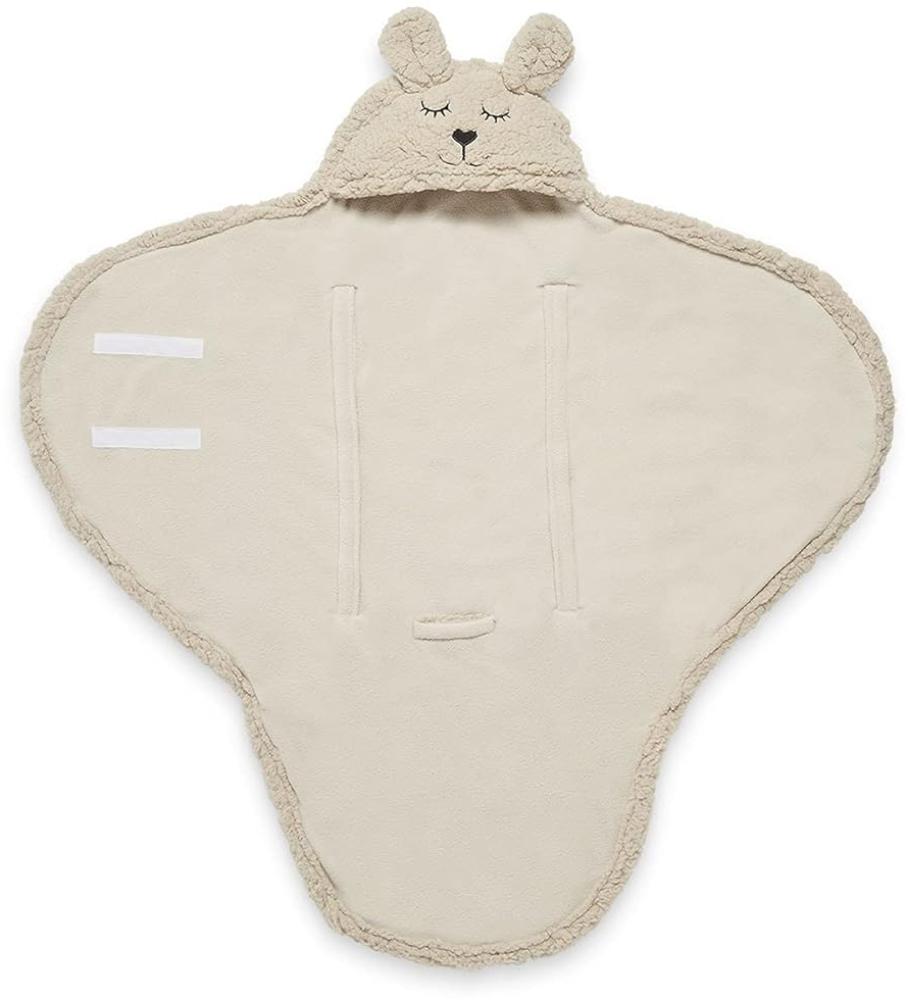 Jollein Bunny Wickeldecke Nougat Weiß off white 1 Bild 1