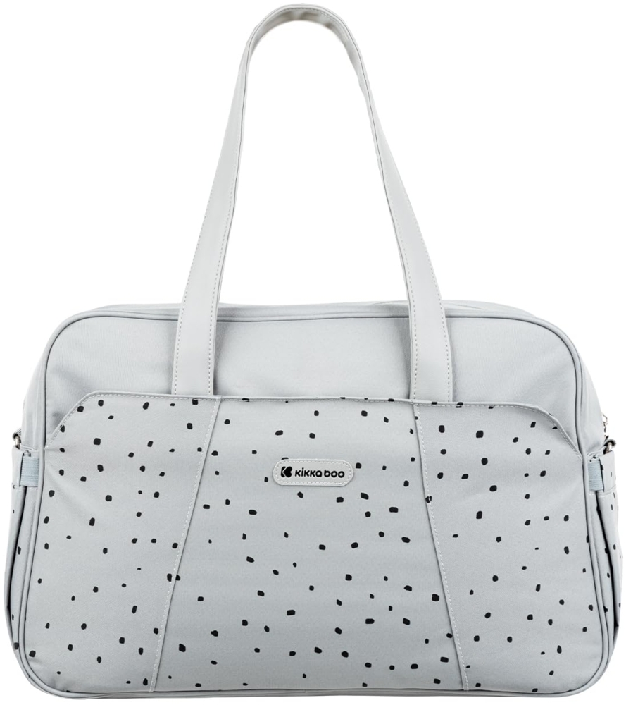 Kikkaboo Wickeltasche Chelsea mit Wickelunterlage, Seitentaschen, Thermofach hellgrau Bild 1