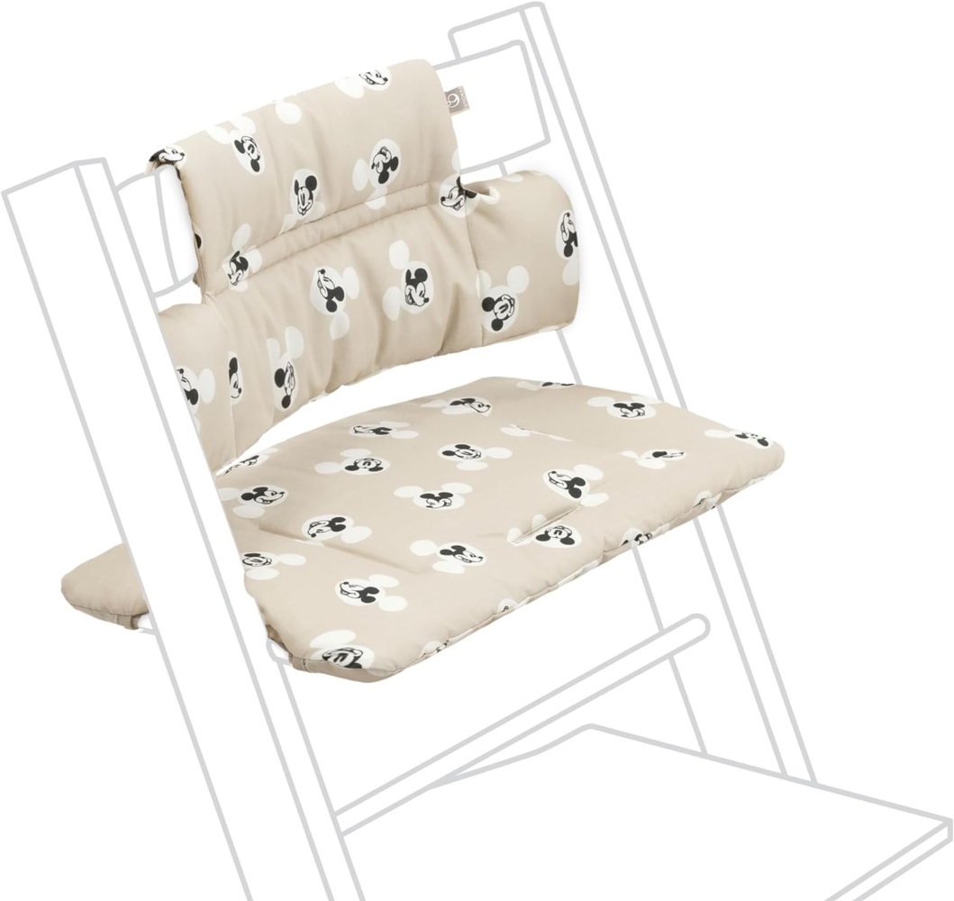 Stokke x Disney Sitzkissen für 'Tripp Trapp' Hochstuhl, Mickey Signature, beige Bild 1