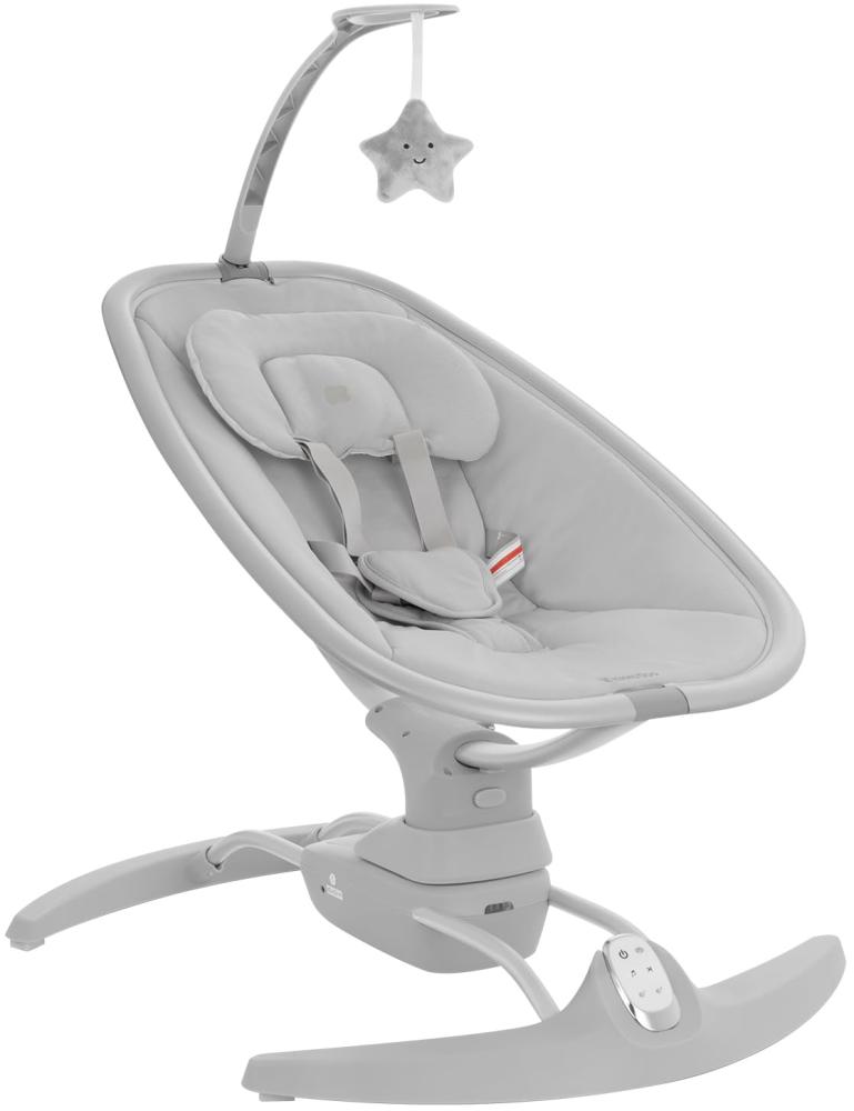 Kikkaboo Babywippe Spinny elektrisch Spielbogen Musikfunktion Fernbedienung Gurt grau Bild 1