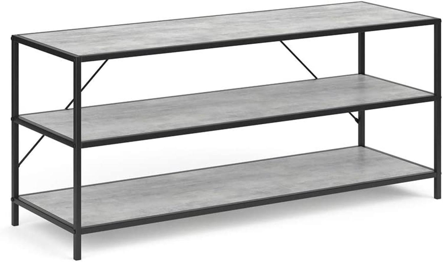 VICCO Loft Fernsehtisch FYRK TV Lowboard Schrank Board Regal 120 x 53 x 40 cm Beton Bild 1