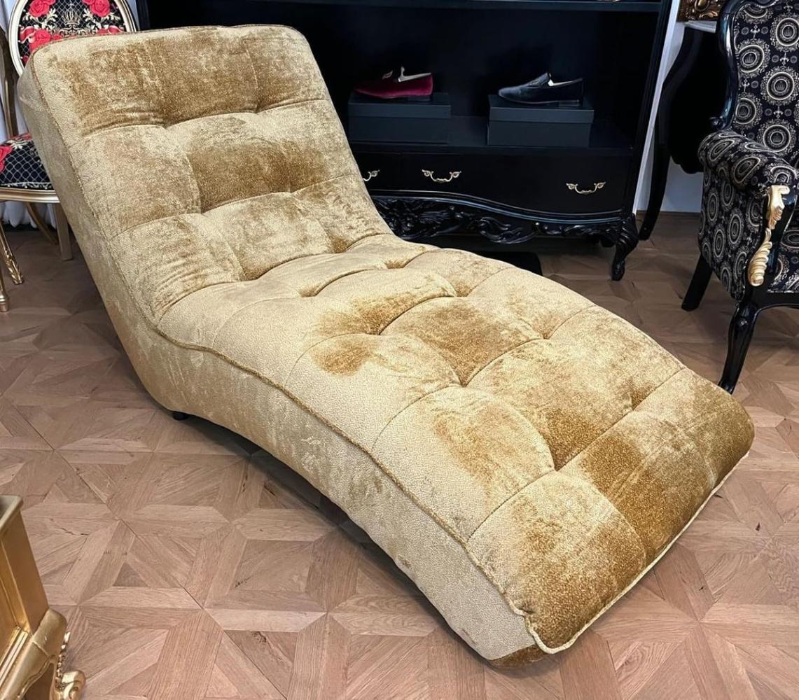 Casa Padrino Luxus Chaiselongue Relax Liege Gold 170 cm Bild 1