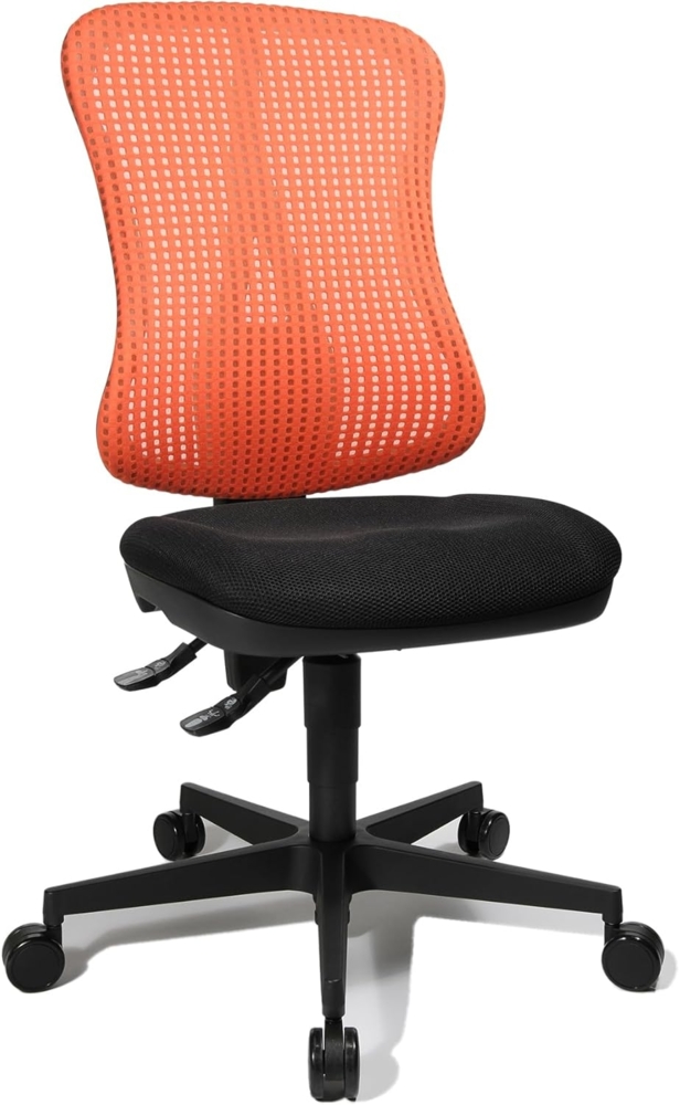 Topstar Bürodrehstuhl Drehstuhl Head Point SY schwarz/rot-ohne Armlehne-Teppichbodenrollen Bild 1