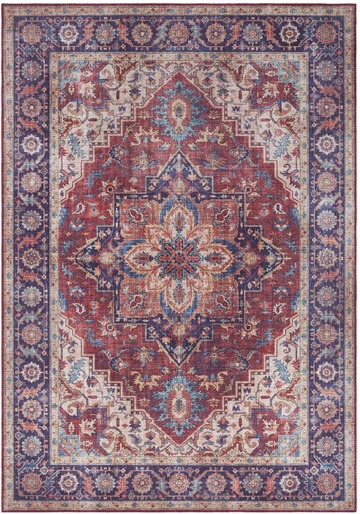 Vintage Teppich Anthea Pflaumenrot - 80x200x0,5cm Bild 1