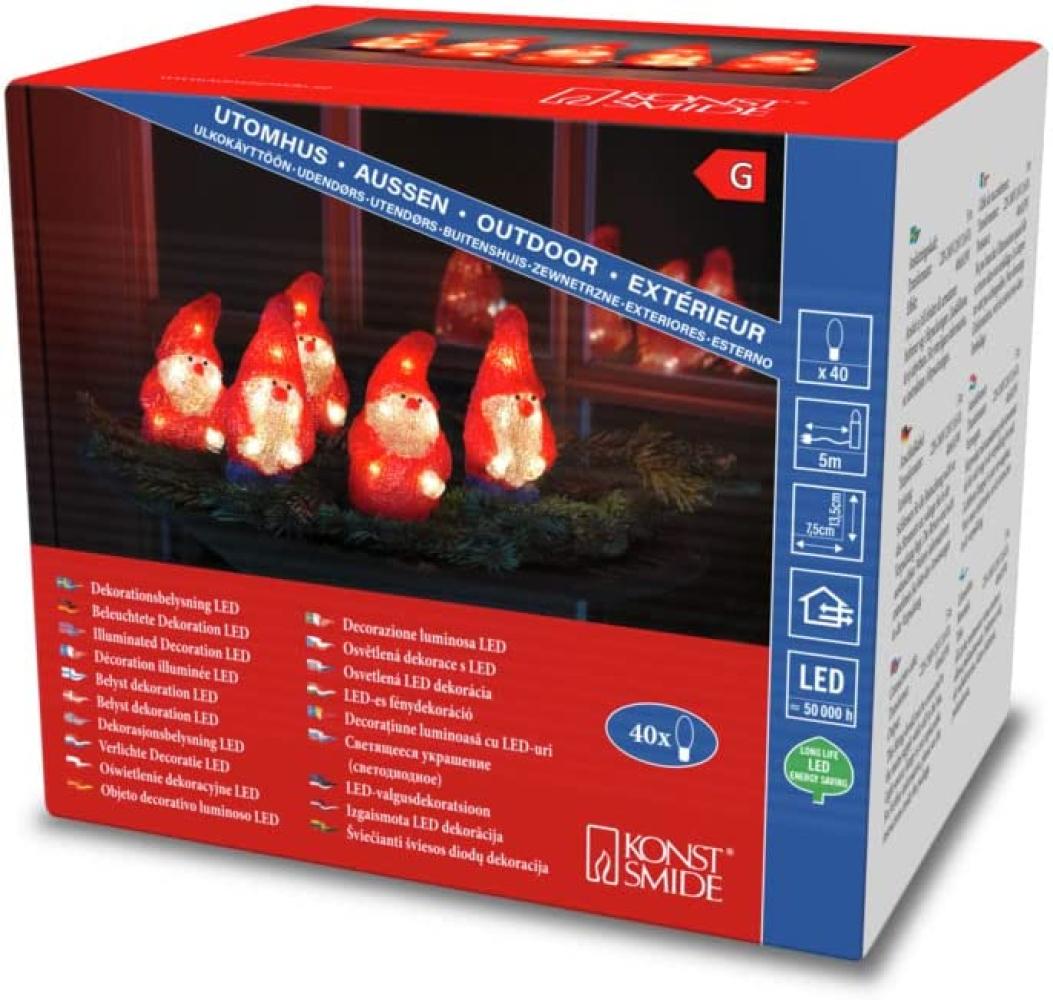 Konstsmide LED Acryl Weihnachtsmann 5er-Set für Außen Bild 1