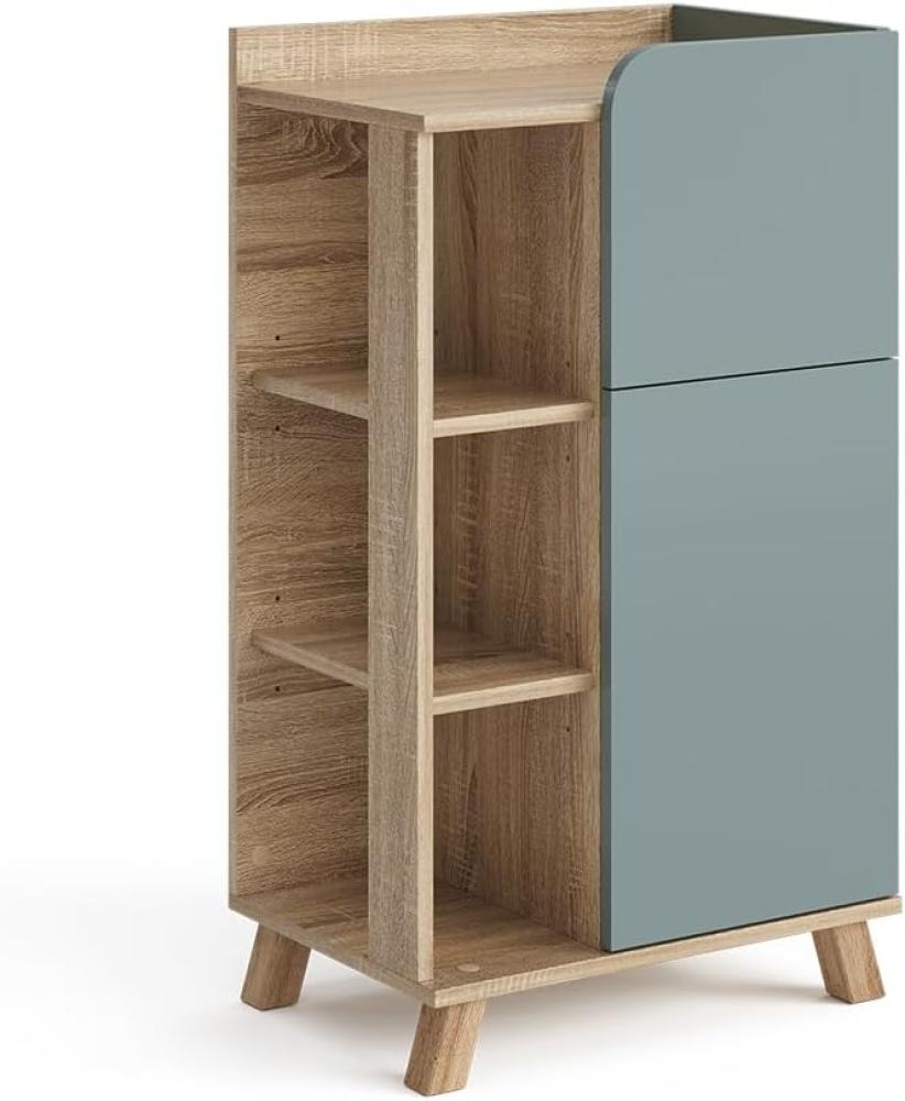 Vicco Unterschrank Karen Sonoma Blau 50 x 90 cm Tür Schublade Bild 1