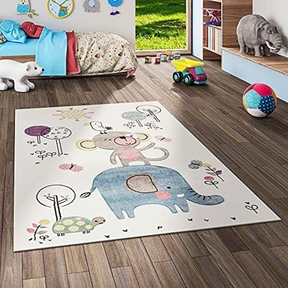 Pergamon Kinderteppich Kinder Teppich Maui Kids Lustige Tiere Bunt, Rechteckig, Höhe: 13 mm Bild 1