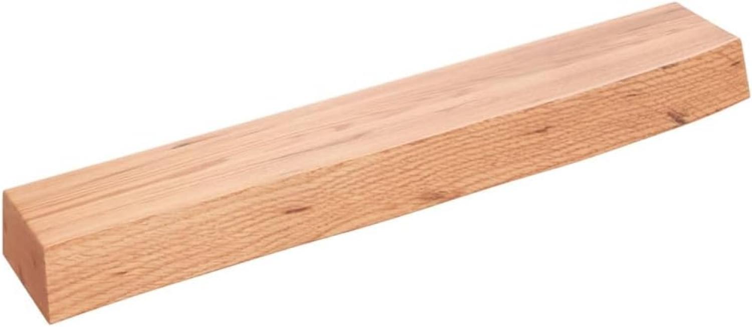 vidaXL Wandregal Hellbraun 60x10x6 cm Massivholz Eiche Behandelt 363640 Bild 1