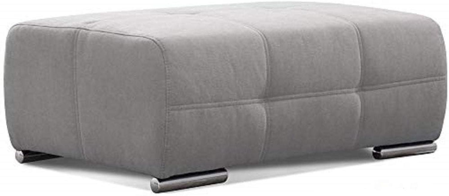 Cavadore Hocker Mistrel, Sitzhocker mit leichter Fleckentfernung dank Soft Clean, geeignet für Haushalte mit Kindern, Haustieren, 109 x 42 x 73, hellgrau Bild 1