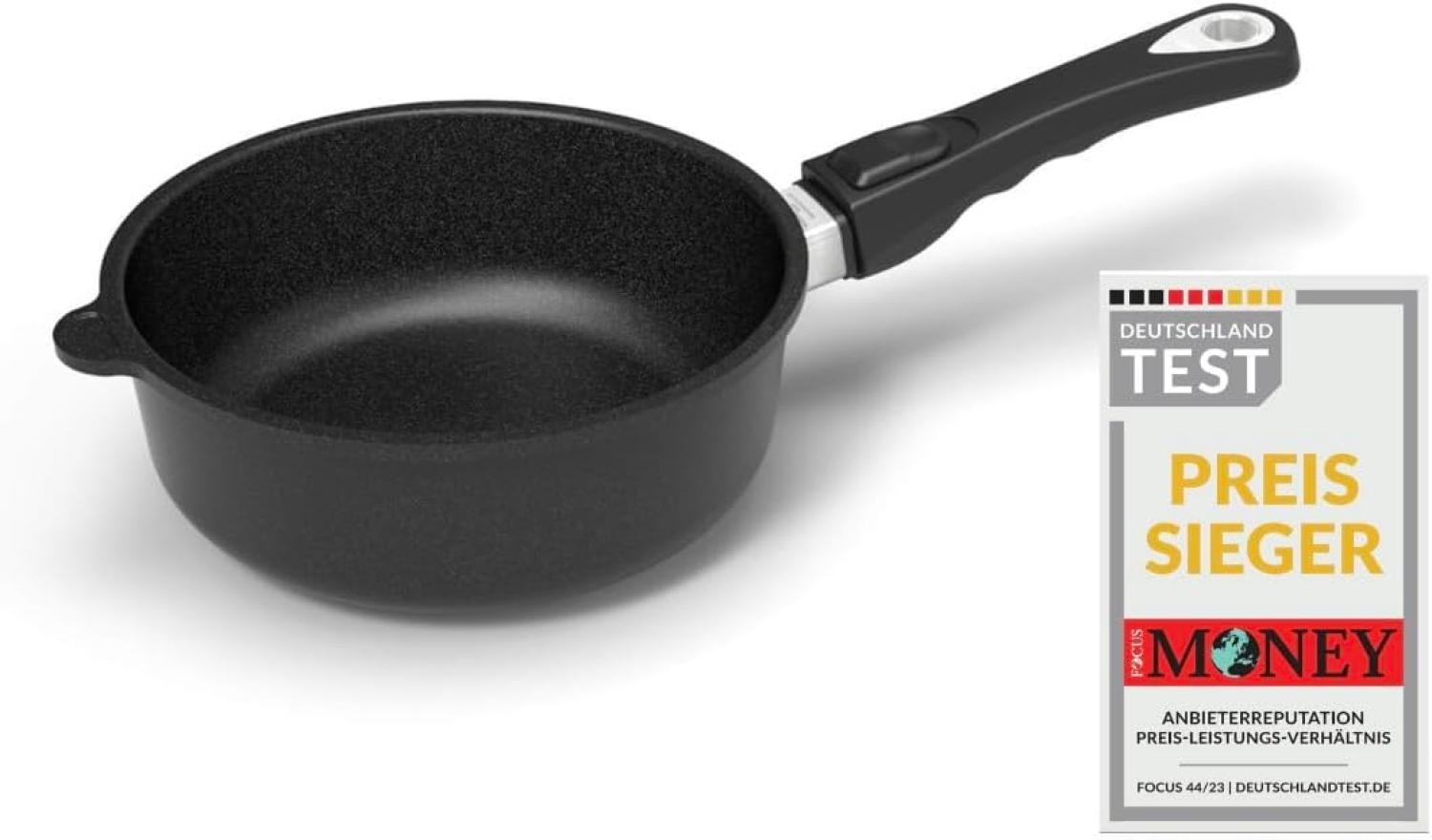 AMT GASTROGUSS Schmorpfanne, induktionsgeeignet, Höhe: 70 mm, ø: 240 mm, schwarz Bild 1