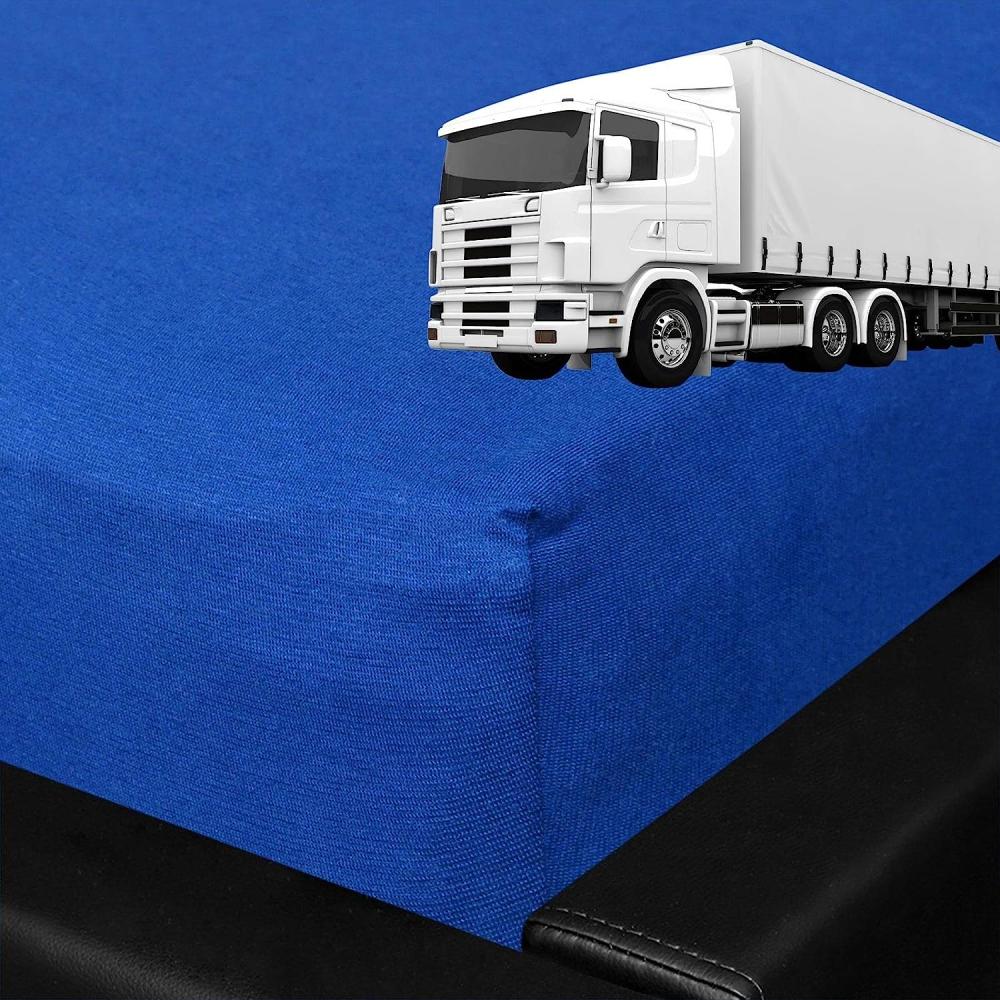 BettwarenShop Spannbettlaken für LKW Truck Matratzen|75x220 cm| royalblau Bild 1