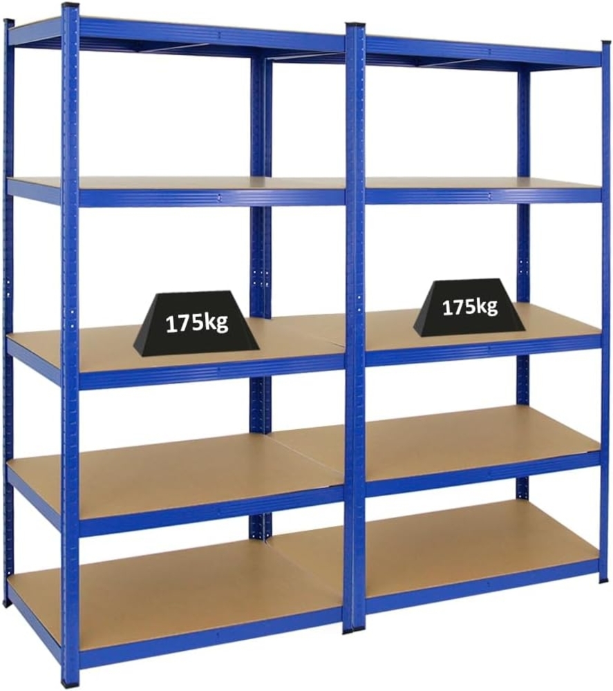 PROREGAL® Schwerlastregal MegaDeal Garagenregal Steckregal Lagerregal TAURUS, 2-tlg, Robustes Lastenregal Garagenregal Werkstattregal Kellerregal Bild 1