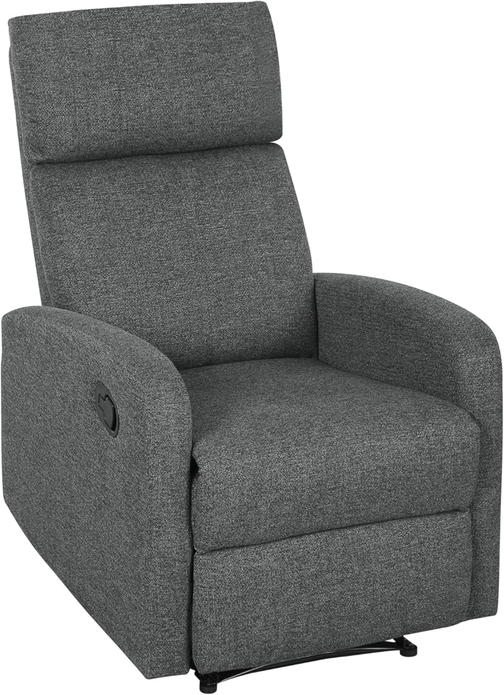 HOMCOM Relaxsessel Fernsehsessel Liegesessel mit Liegefunktion, Verstellbarer Rückenlehne (TV-Sessel, 1-St, Ruhesessel), mit Chenille-Optik für Wohnzimmer Schlafzimmer, Dunkelgrau Bild 1