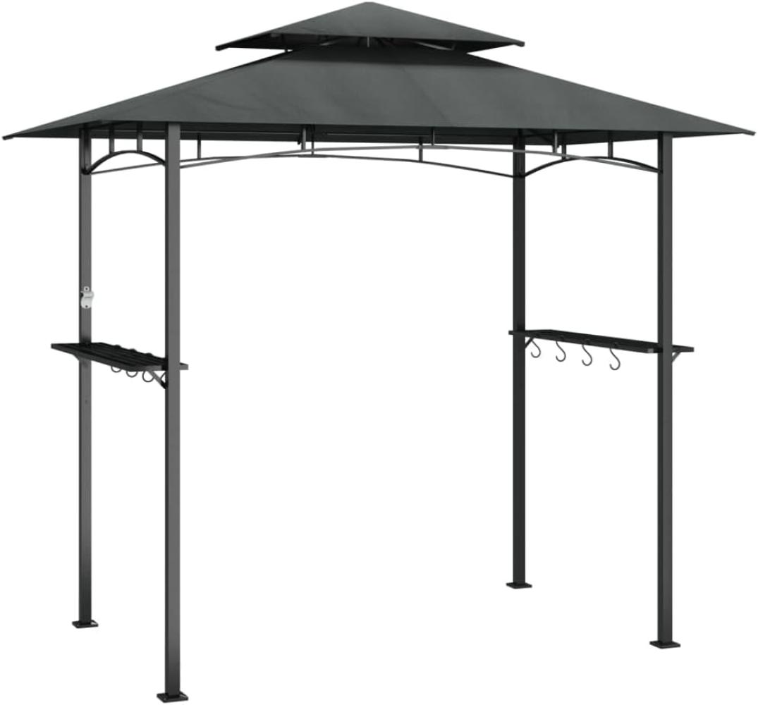vidaXL Grillpavillon mit Seitenregalen Anthrazit 240x150x243 cm Stahl 360140 Bild 1