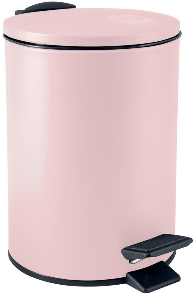 Spirella Kosmetikeimer 3 Liter Edelstahl mit Absenkautomatik und Inneneimer "Adelar" Badezimmer Mülleimer Softclose Abfalleimer rosa Bild 1