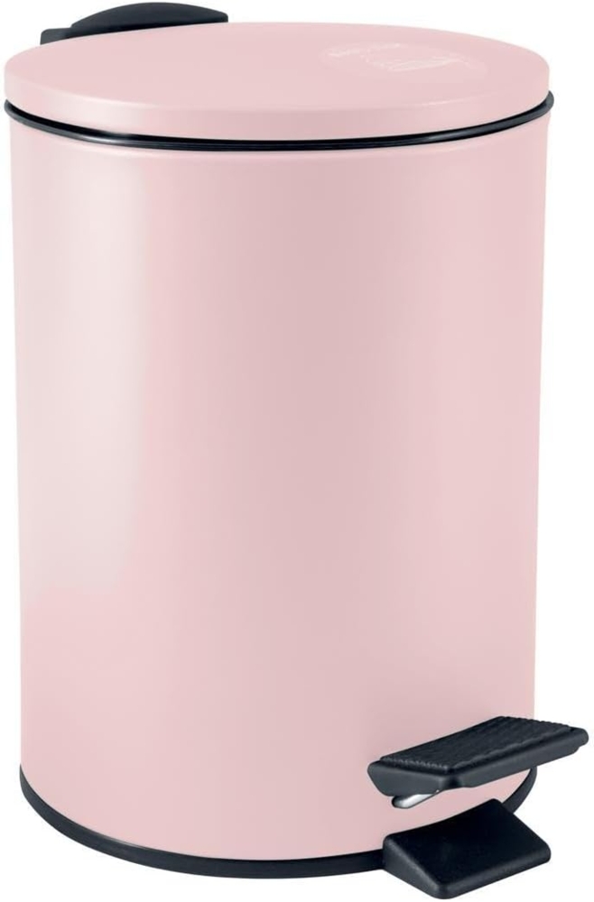 Spirella Kosmetikeimer 3 Liter Edelstahl mit Absenkautomatik und Inneneimer "Adelar" Badezimmer Mülleimer Softclose Abfalleimer rosa Bild 1