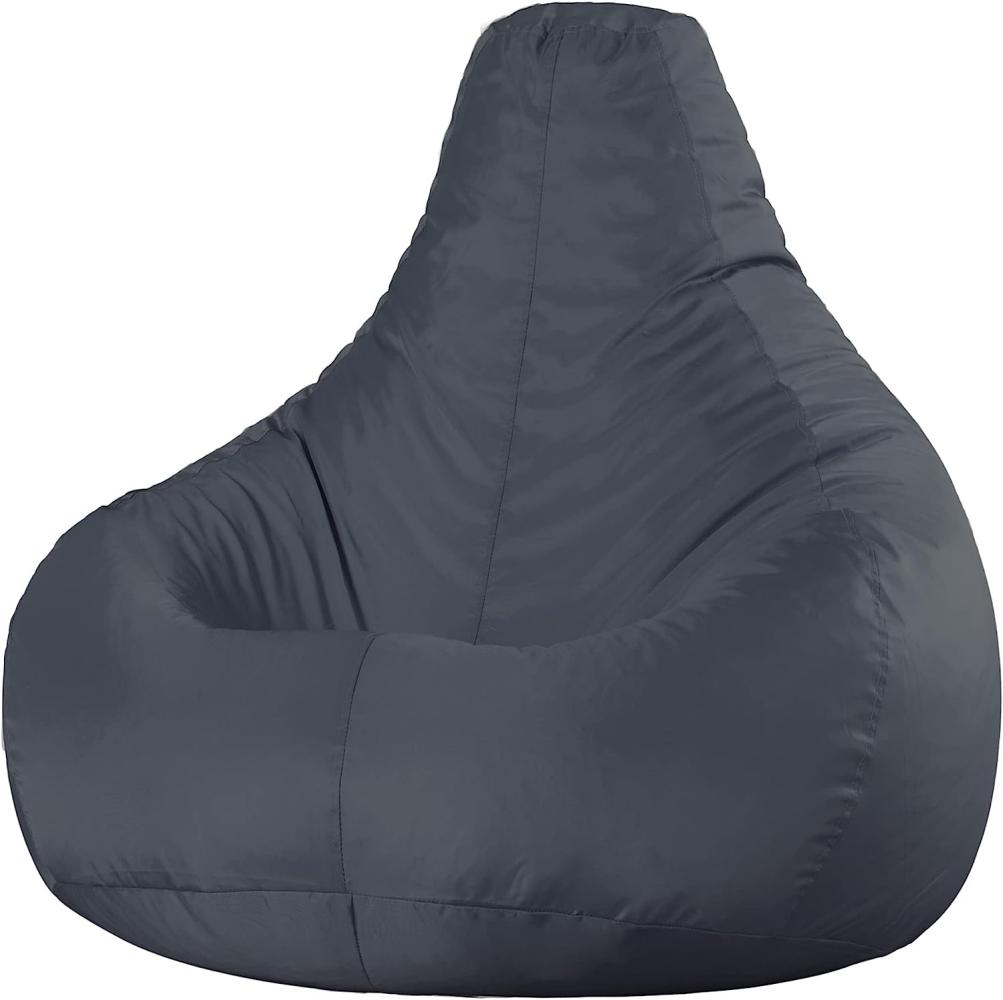 Bean Bag Bazaar Gaming Sitzsack „Recliner“, Anthrazitgrau, Gamer Sitzsack für Erwachsene und Kinder, Indoor Outdoor Sitzsack Sessel Gaming mit Füllung Bild 1