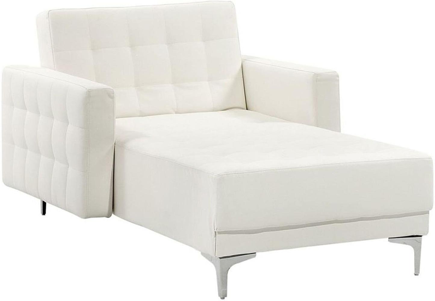 Chaiselongue Kunstleder weiß ABERDEEN Bild 1