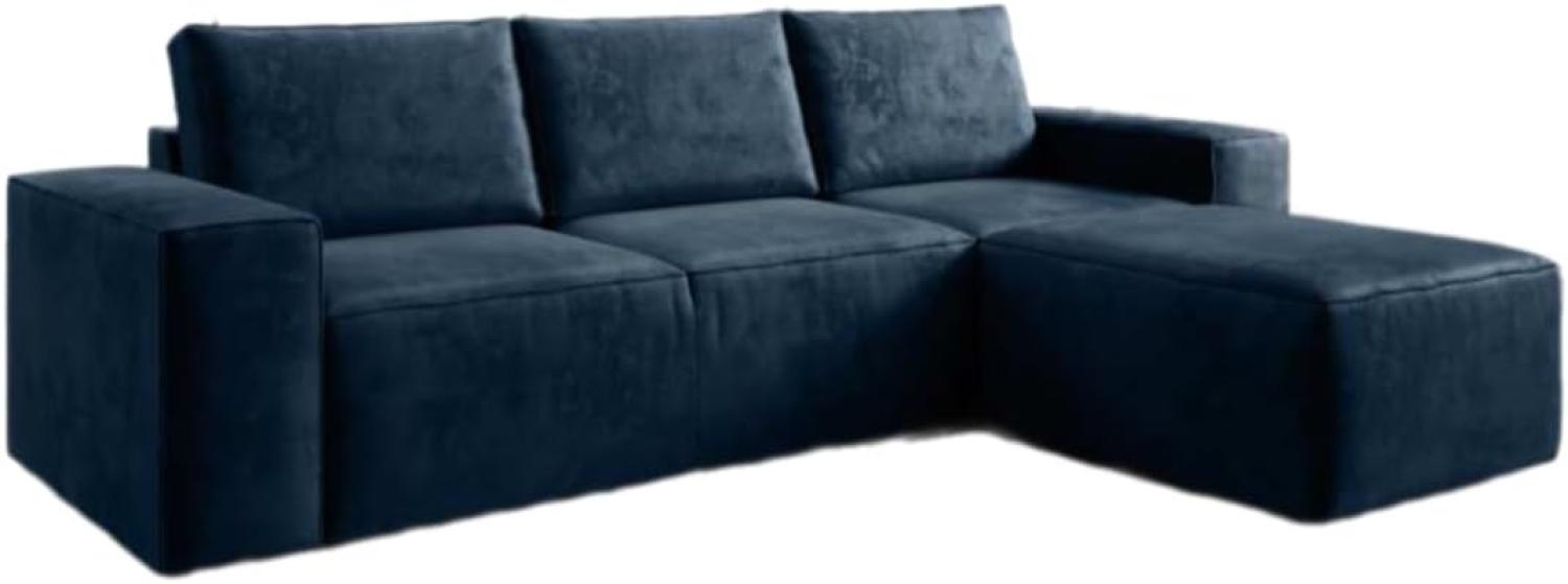 Designer Sofa Solaris mit Schlaffunktion und Stauraum Blau Rechts Bild 1