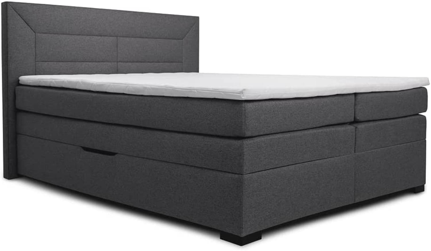 VitaliSpa Boxspringbett Anthrazit modern 160 x 200 cm Bild 1