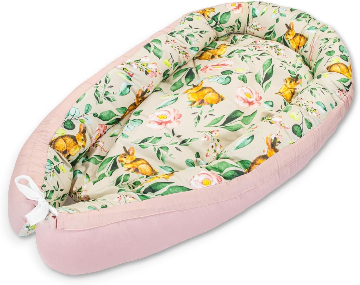 LULANDO Babynest, multifunktionales Kuschelnest für Babys und Säuglinge, Standard 100 von Oeko-Tex, Nestchen, Reisebett, 100% Baumwolle, antiallergisch, hergestellt in der EU Bild 1