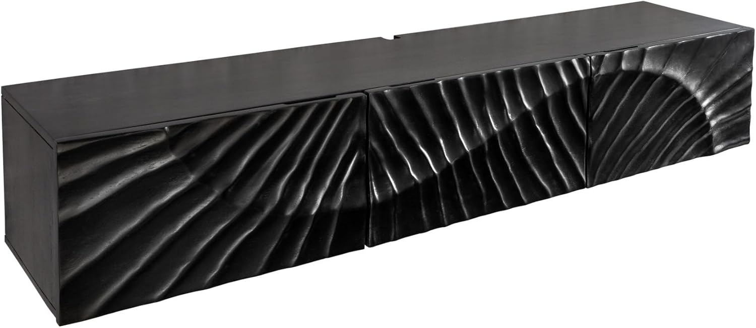 riess-ambiente Lowboard SCORPION 160cm schwarz (Einzelartikel, 1 St), Wohnzimmer · Massivholz · Mango · TV-Schrank · hängend · Industrial Bild 1