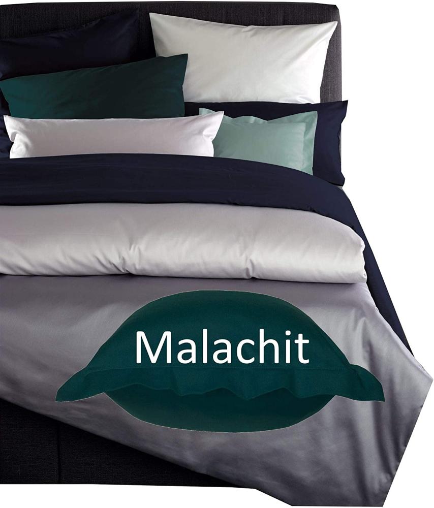 Bauer Uni - Mako-Satin 155x220 + 80x80 cm,,3750 malachit Bild 1