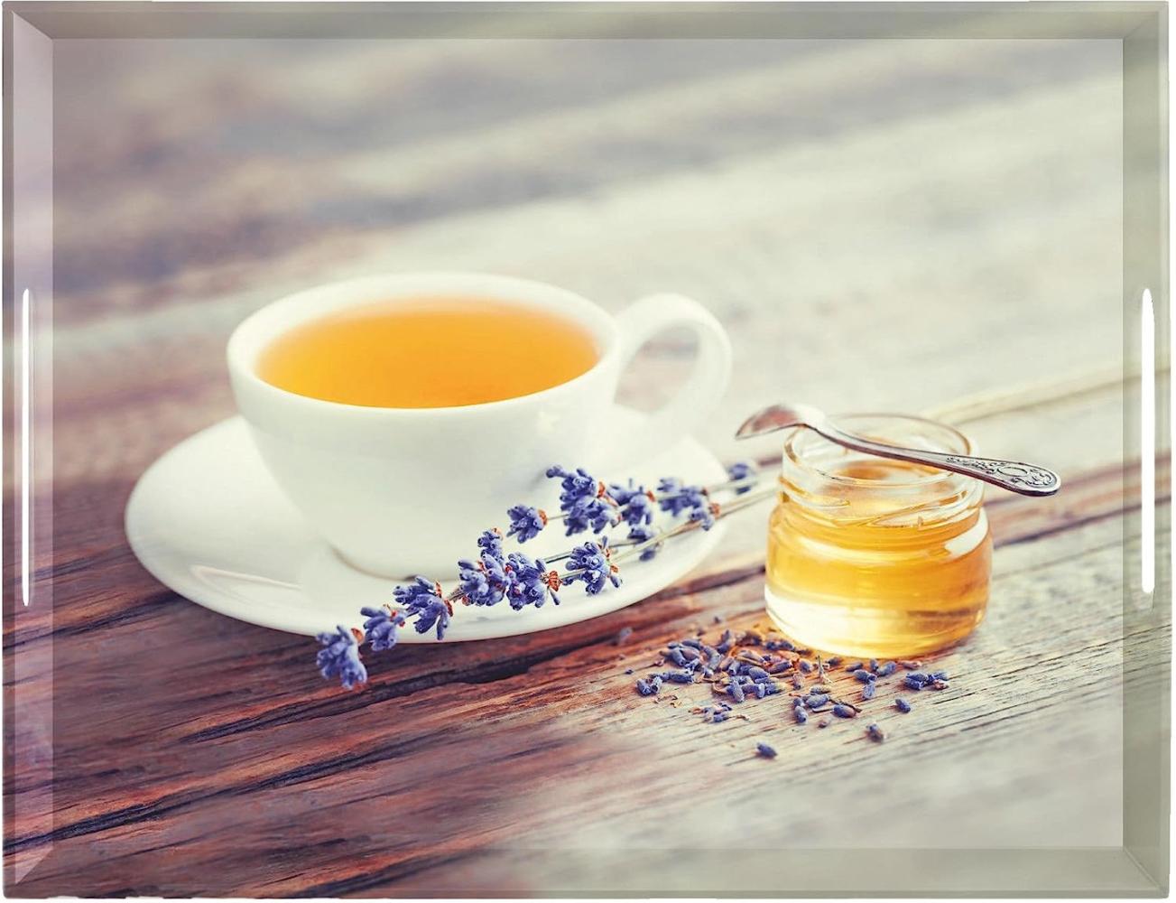 Emsa Tablett mit Teetassen Dekor, Größe 40x31 cm, Classic, 517744 Bild 1