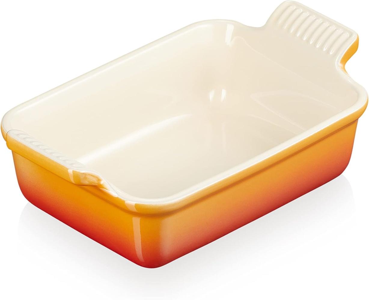 Le Creuset Rechteckige Auflaufform Tradition aus Steinzeug, 19 cm, 1.1 Liter, Ofenrot Bild 1