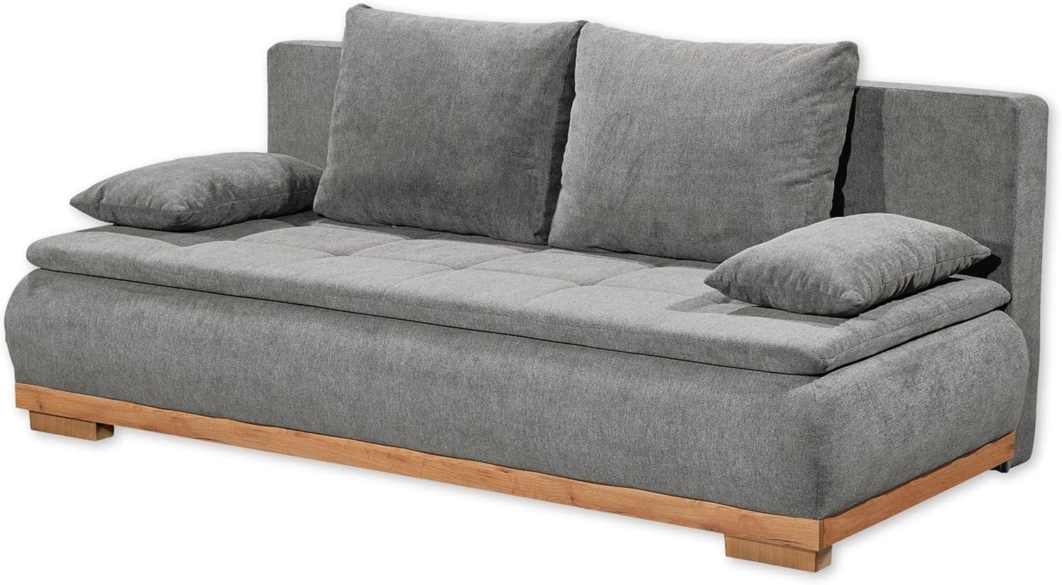 Schlafsofa MILA LUX. 3DL Stoff dunkelgrau inkl. Bettkasten 208 Bild 1