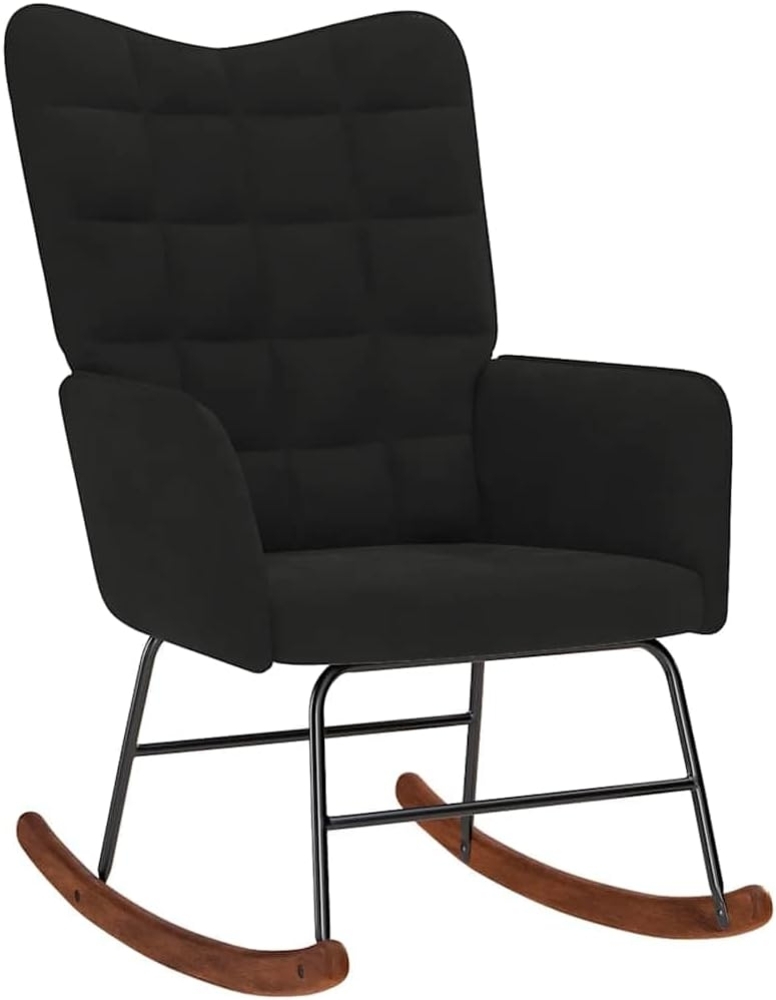vidaXL Schaukelstuhl Schwarz Samt 4016838 Bild 1