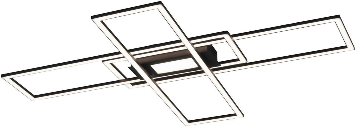 Leuchten Direkt LED CCT 'Asmin' Deckenleuchte, dimmbar, schwarz 99x69,5 cm Bild 1