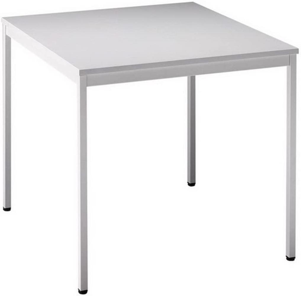 Besprechungstisch VS08 80x80cm Grau 4-Fuß Gestellfarbe: Grau Bild 1