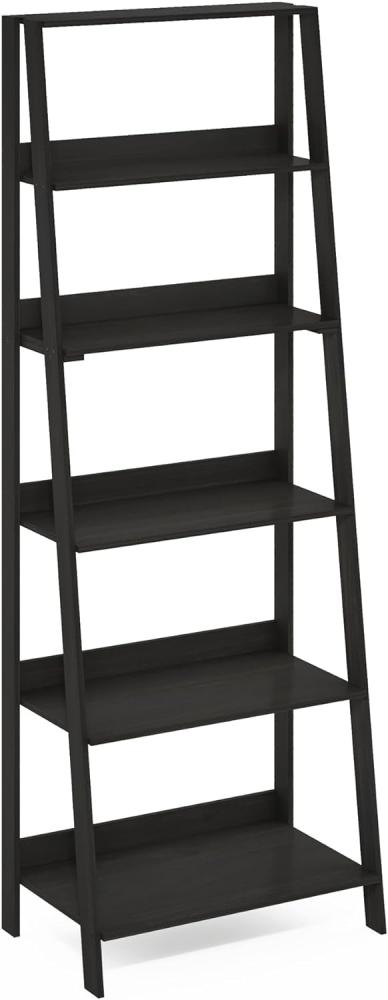 Furinno Ladder Leiter-Bücherregal, 6 Ebenen, Espresso Bild 1