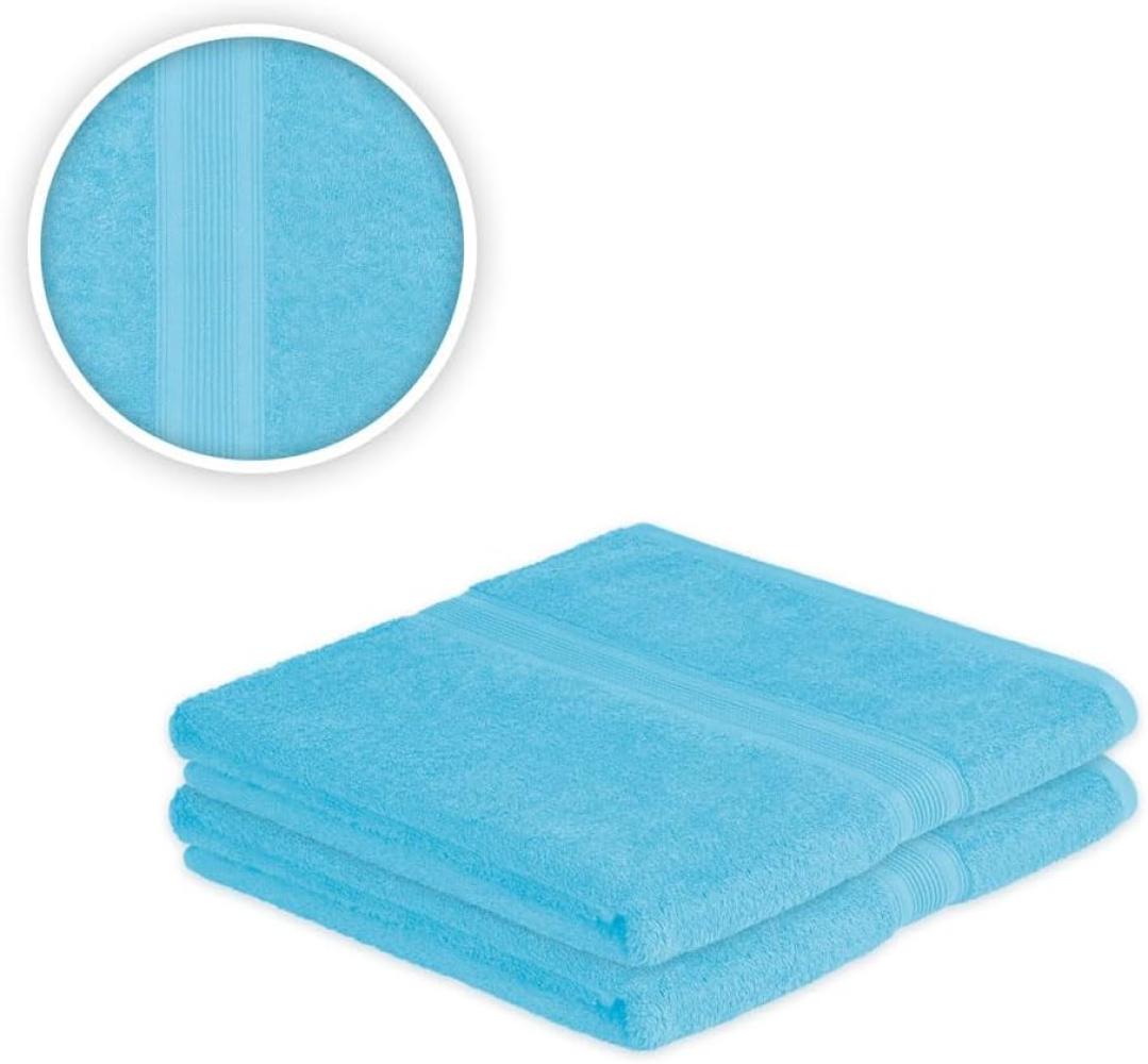 Badetuch 2er Set 100 x 150 cm Türkis Bild 1