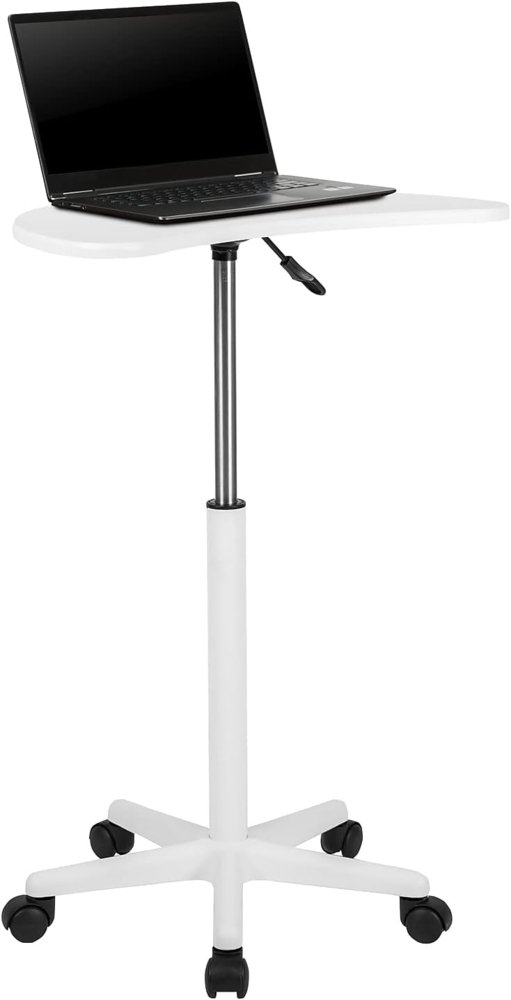 Flash Furniture Laptop-Schreibtische, Kunststoff, Weiß, 25. 5" W x 22. 5" D x 27" - 36. 5" H Bild 1