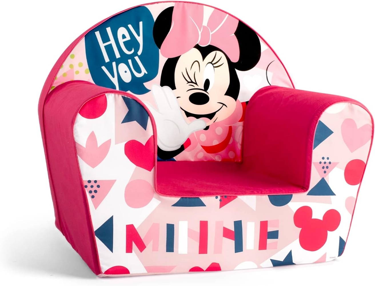 Lulabi Minnie Icon Sessel Bimbe, rosa, dekoriert, aus Baumwolle und Schaum, Maße 51 x 33 x 43 cm Bild 1