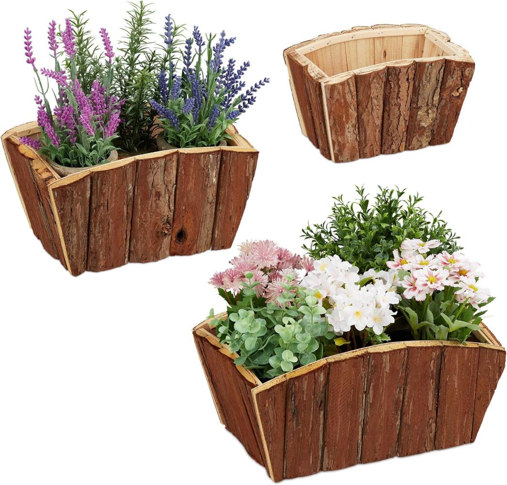 Blumenkasten Holz im 3er Set 10034407 Bild 1