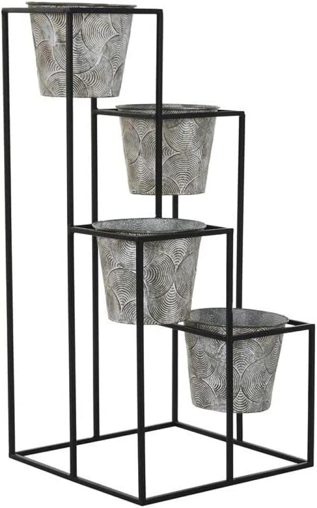 Blumentopf DKD Home Decor Grau Metall Abgenutzt 34 x 34 x 71 cm Bild 1