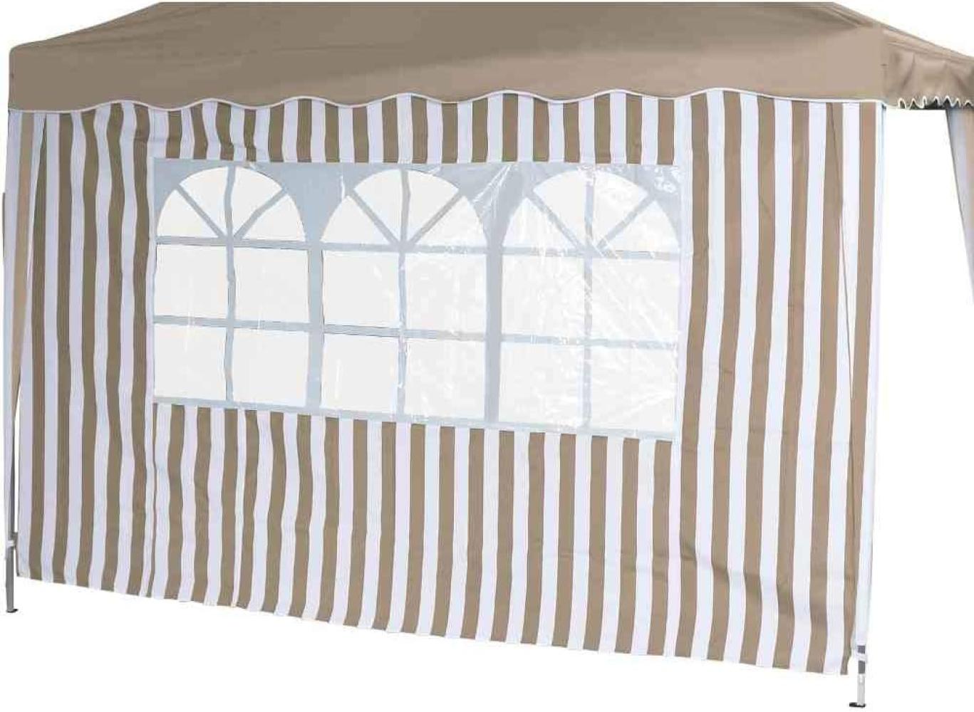 SIENA GARDEN 400301 Seitenteile zu Faltpavillon, taupe/weiß, 2er Set ***NEU*** Bild 1