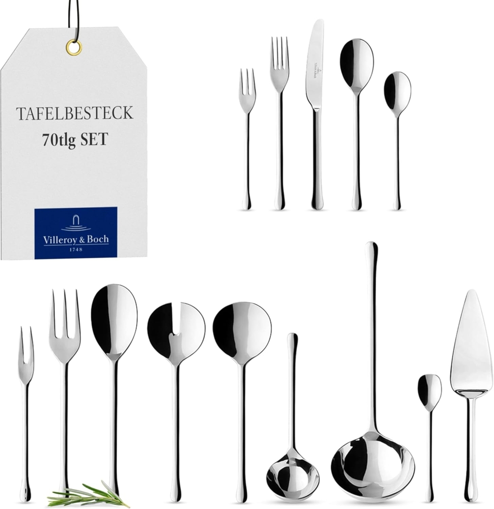 Villeroy & Boch 'Udine', Tafelbesteck 70-teilig, Edelstahl silber Bild 1