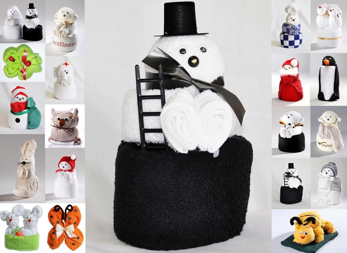 JACK Handtuch Set Frottier Geschenk Set viele Modelle Handarbeit Origami Gästetuch, (1-St), Handtuch, Waschhandschuh, gefaltete Tiere, tolle Geschenkidee Bild 1