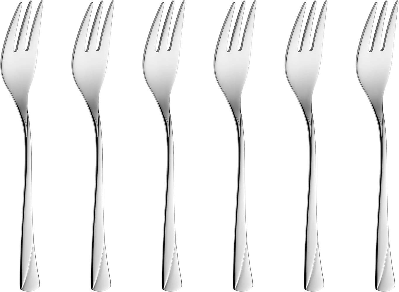 Gerlach Kuchengabeln Glänzend Valor, Edelstahl, Silber, 20 x 15 x 2. 5 cm, 6-Einheiten Bild 1