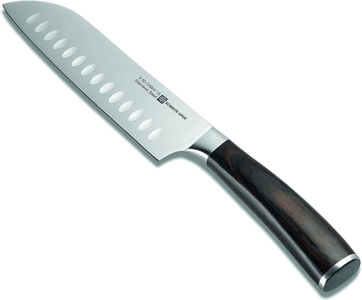 Schulte-Ufer Santoku-Messer Riku, Küchenmesser, Messer, Klingenstahl, Schichtholzgriff, 61622 Bild 1