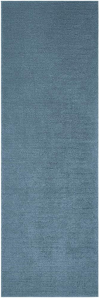 Design Kurzflor Teppich Supersoft Petrolblau 80x250 cm Bild 1