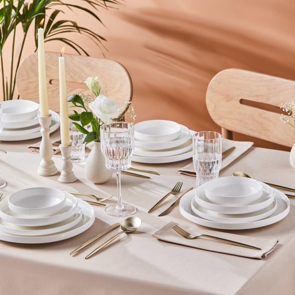 Karaca Geschirr-Set Karaca Streamline New Saturn Geschirrset Weiß 24-teiliges 6 Personen Bild 1