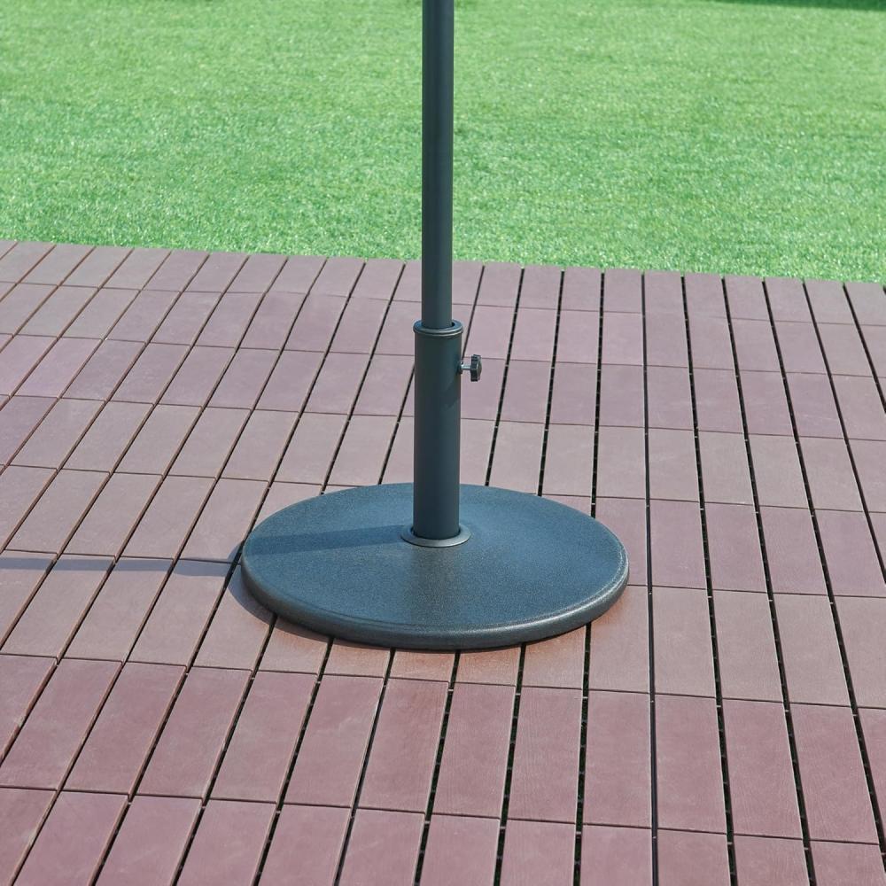 Sonnenschirmständer Bionaz Ø50x5,5 cm Beton 17 kg Schwarz [casa. pro] Bild 1