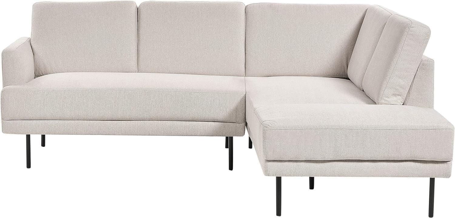 Linksseitiges Ecksofa BREDA Helles Beige Stoff Linksseitig Bild 1