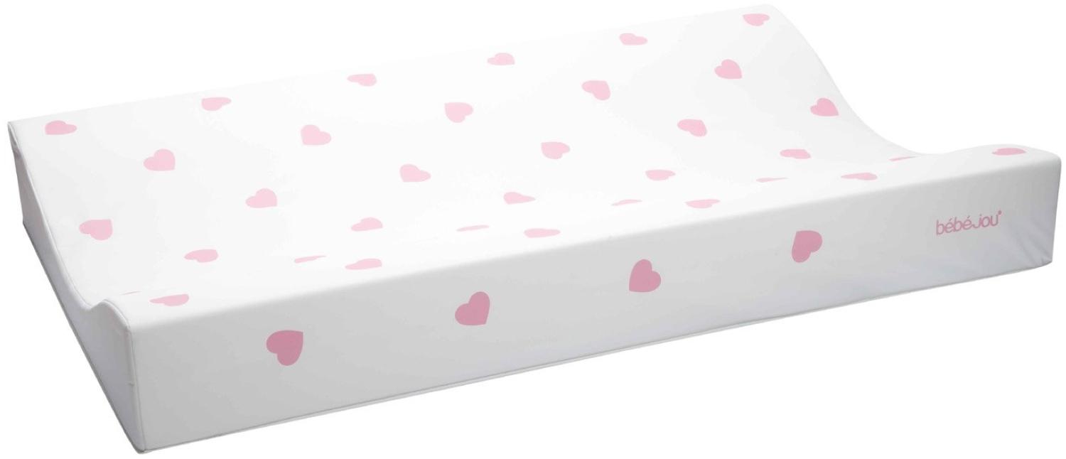 bébé-jou 680090L Wickelauflage 2K Litte hearts, Herzen, Grosse 72 x 44 x 9 cm Bild 1
