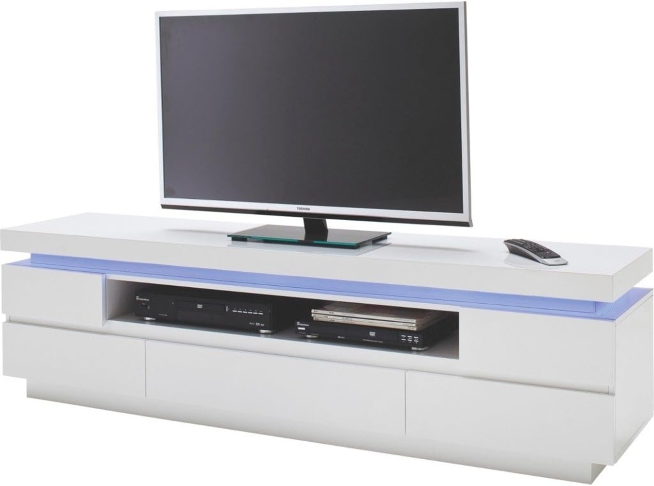 TV-Lowboard Hochglanz weiß 175 cm Bild 1